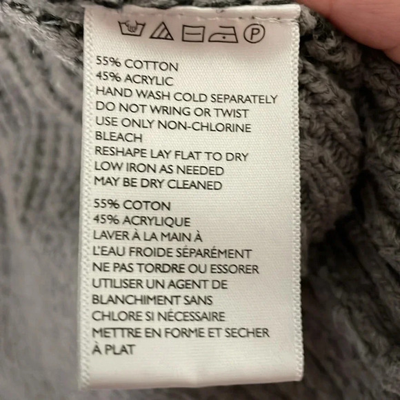 Urban Outfitters dark gray knit cotton blend sweater cardigan oversized medium - Picture 5 of 5